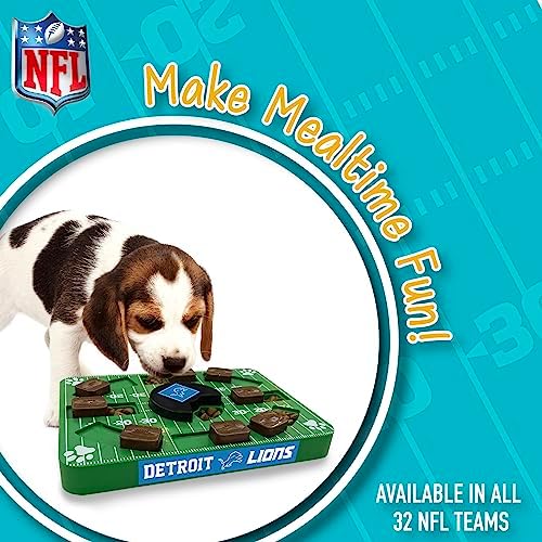 Pets First NFL Detroit Lions Puzzle Toy, Puzzle Treat Dog Toy, Interactive Dog Treat Toy, Dog Puzzle
