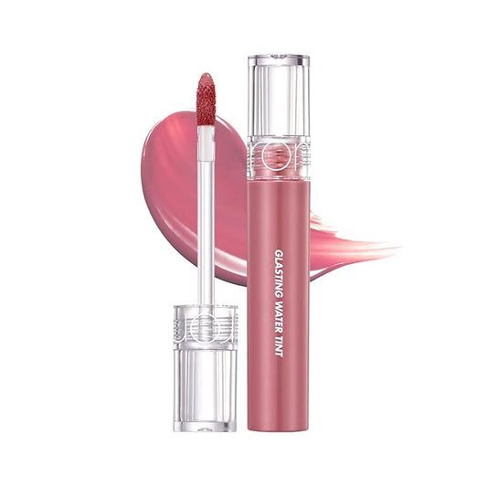 rom&nd GLASTING WATER TINT 14 Mauve Moon | Long-Lasting Hydrating Lip Stain | Non-Sticky Glossy Finish for Cool Tones | K-Beauty Liquid Lipstick