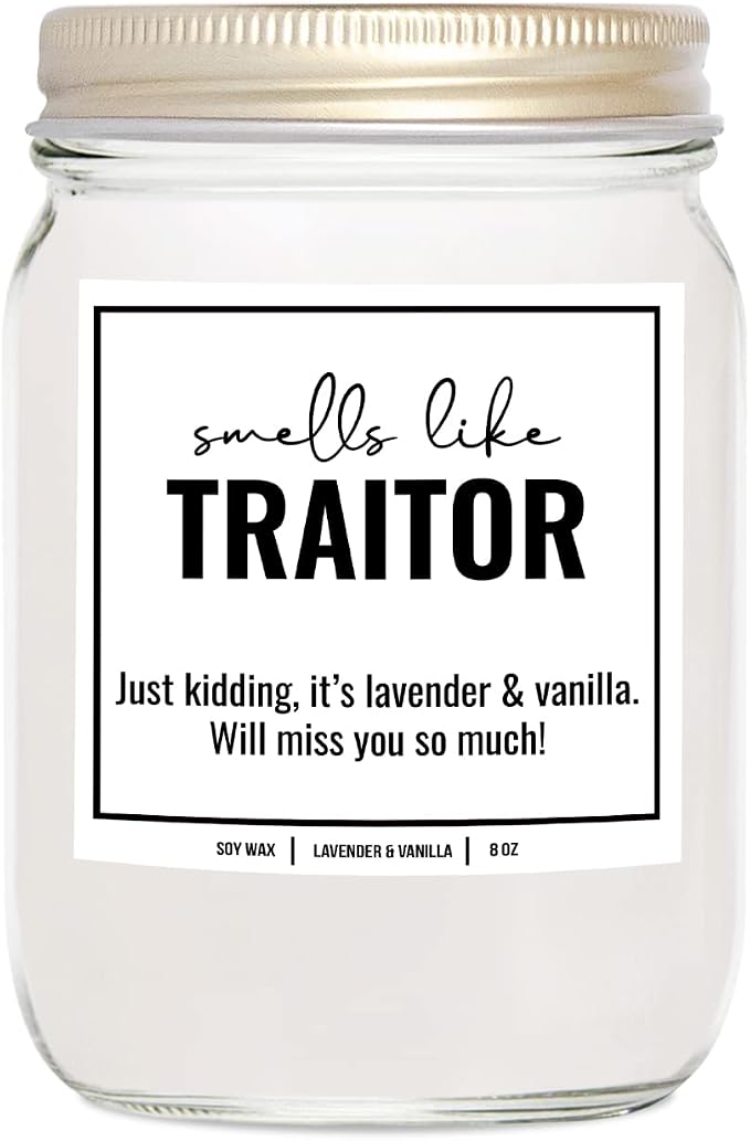 You Nique Designs New Job Candle for Women, 9 Ounces, Going Away Gifts for Coworker, Coworker Leaving Candle for Women, Farewell, Goodbye, All Natural Soy Aromatherapy Candles (Lavender & Vanilla)