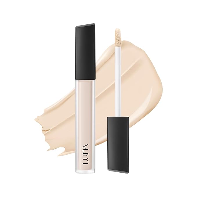 [NEW] LUNA Long Lasting Tip Concealer 17N | Moisturizing Liquid Type | Full Coverage for Dark Circles, Fine Lines & Redness | Korean Makeup, 0.22 oz