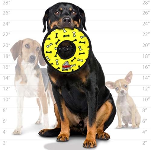TUFFY® : No Stuff Ring Dog Toy: Ultra Durable Plush Toy with Multiple Layers & Reinforced Seams, Washable and Floats, Original Construction