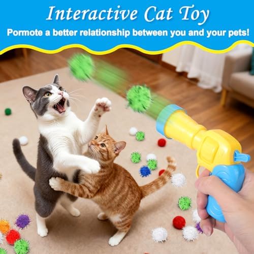 219PCS Cat Ball Pit with Balls, Interactive Toy for Indoor Bored Cats