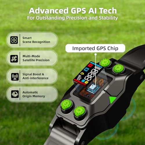 AEZ Smart Dog Collar, GPS Dog Tracker, Wireless Dog Fence System, GPS Fence Collar for Dogs with Beep Vibration Alert Modes, Radius 25-999 Yards for Over 15lbs Dogs, IPX7 Waterproof