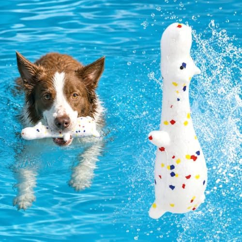 New Upgraded ETPU Hippos Dog Pool Toys, Water Floats Dog Pool Toy for Fetch Game, Dental Care Pet Toys, Long - Lasting Chew Toys for Dogs Teething Clean, Interactive Pet Toys for Outdoor Beach River