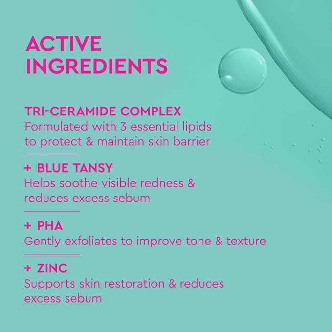 BYOMA Clarifying Serum - Barrier Repair Serum - Clarifying Facial Serum for Acne Prone Skin - Calming Face Serum with Ceramides, Blue Tansy, PHA & Zinc - Balanced & Healthy Skin - 1.01 fl. oz