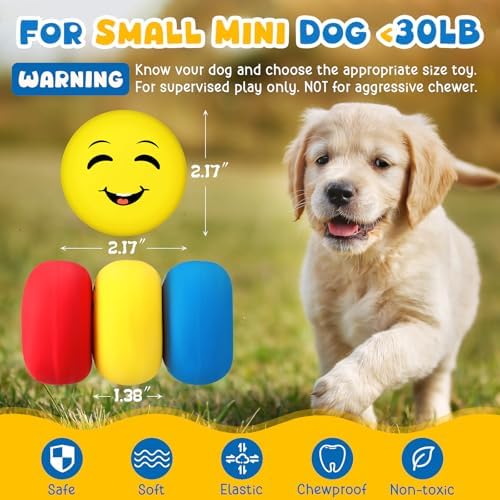 Hungdao 10 Pack Latex Squeaky Dog Toys Soft Squeaky Balls,Dog