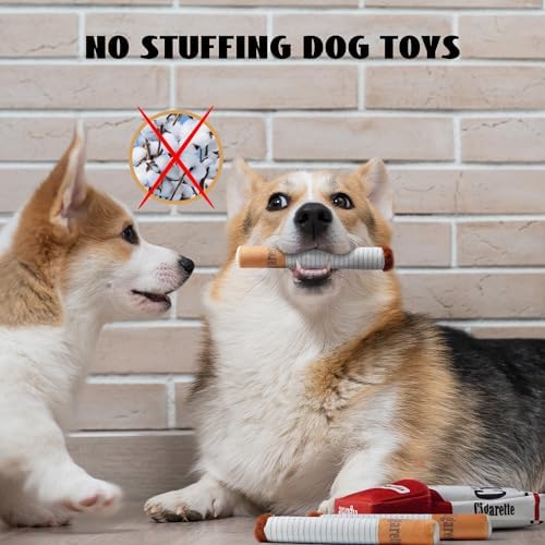 Funny Squeaky Dog Chew Toys: Interactive Stuffless Boy Dog Accessories for Entertainment Boredom Anxiety Relief Mental Stimulation, Puppy Toys for Small to Medium Breed, 3 Packs Pet Supplies