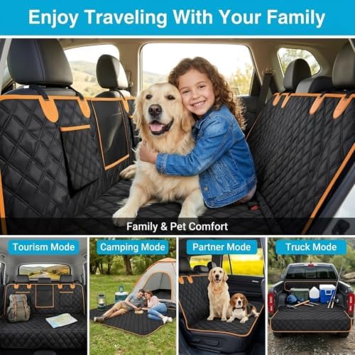 Dog Car Back Seat Pet Cover for Jeep Wrangler JK JL 4-Door 2007-2026