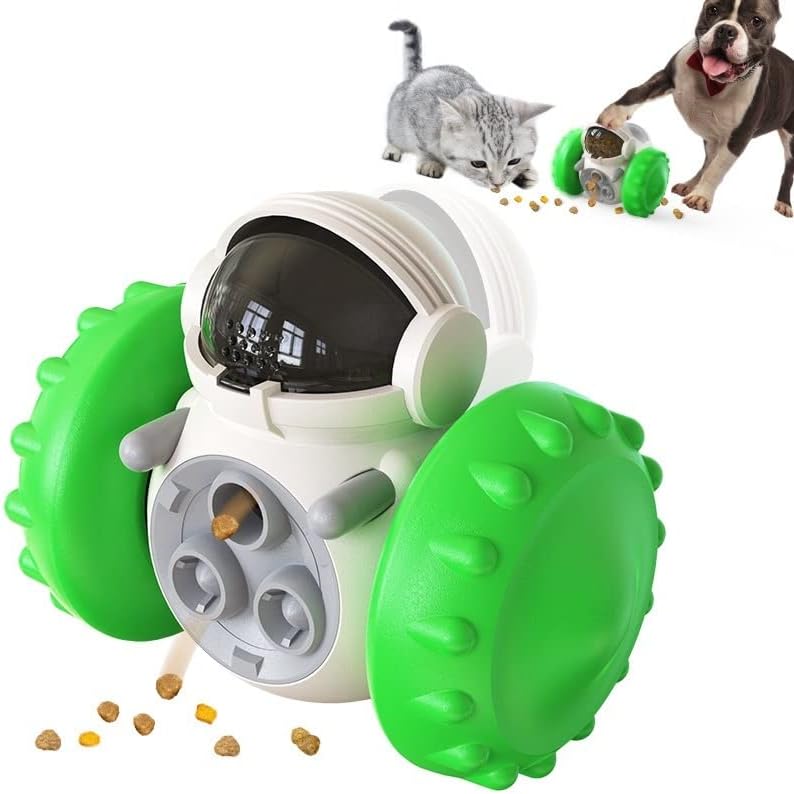 Slow Leak Feeder Toy Balance Car Leak Food Toys Tumbler Dog Feeder Interactive Dog Cat Toy Food Dispenser Slow Feeder Treat Ball Toys