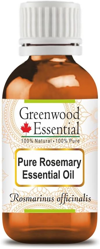 Greenwood Essential Pure Rosemary Essential Oil (Rosmarinus officinalis) Steam Distilled 5ml (0.16 oz)