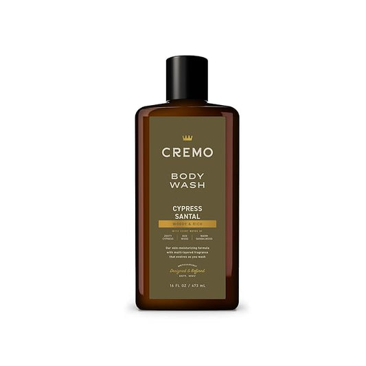 Cremo Body Wash for Men, Rich-Lathering Cypress Santal, 16 Fl Oz