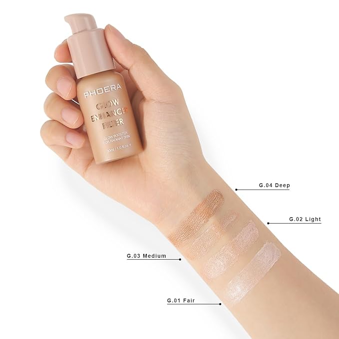 Skin Glow Tint Foundation,Natural Radiant Longwear Filter Effect Silk Perfect Glow Flawless Foundation. (03 Medium)