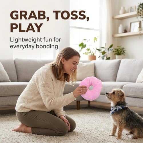 3Pcs Colorful Pet Toy Donut-Shape Squeaky Squeaker Puppy Dog Pet Cat Kitten Sound Chews Toy Random Color Sturdy and Practical Simple and Sophisticated Design，Toys，Dog Squeak Toys