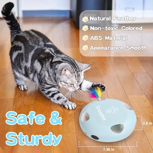 Rechargeable Interactive Cat Toy, Blue