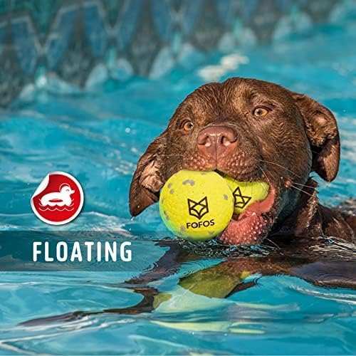 FOFOS Dog Balls Tennis Balls Dog Chew Toys for Aggressive Chewers ETPU 4Pcs