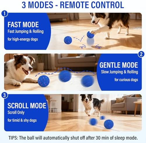 Smart Interactive Dog Ball with Remote Control for Medium Large Dogs