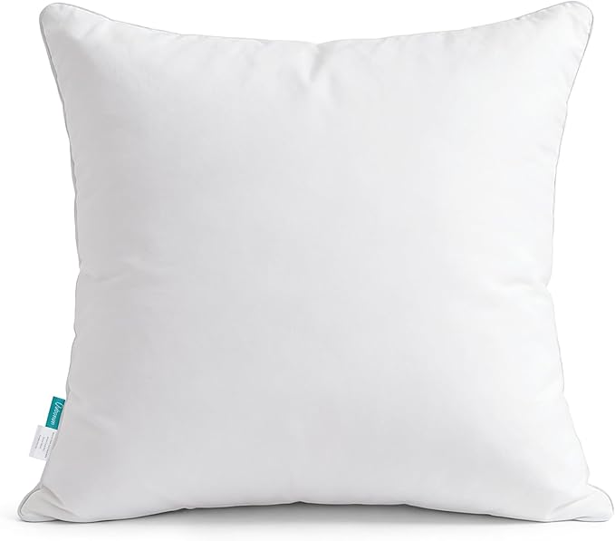 Oubonun 30"x30" Throw Pillow Insert – 100% Cotton Cover, Plush and Supportive Decorative Pillow Insert, Cushion Inner for Couch, Sofa, Bed, Chair- Pack of 1