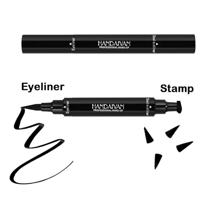 BONNIESTORE Winged Eyeliner Stamp 2 Pack,Dual-ended Eyeliner Stamp for Perfect Wing Cat Eyes,Long Lasting Liquid Eyeliner Pen Waterproof Smudge Proof Smudge Proof for All Eye Shapes