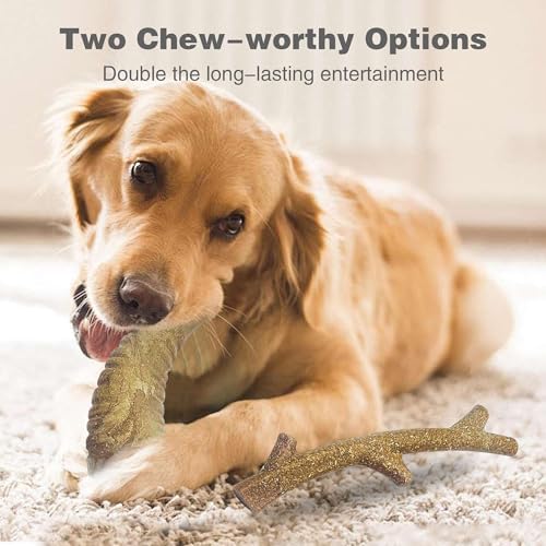 Durable Dog Chew Toys for Aggressive Chewers - Real Bacon Flavor, Indestructible 2-Pack for Large Dogs, Medium & X-Large Options Available， Size-1