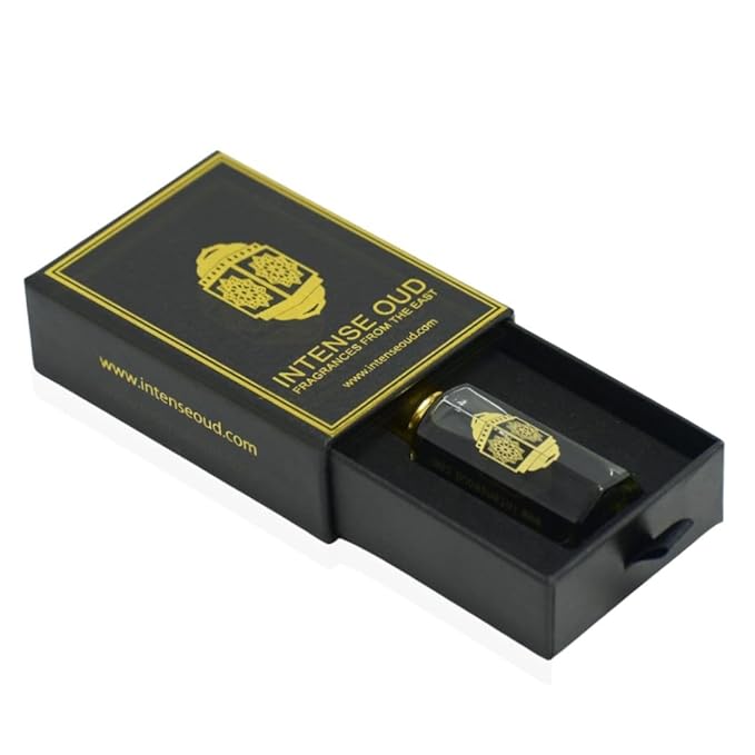 INTENSE OUD Jannet El Firdaus Arabian Perfume Oil for Men & Women, Long Lasting Alcohol-Free Concentrated Fragrance, 12ml (0.40 oz) in Black Gift Box, Jasmine & Rose Notes
