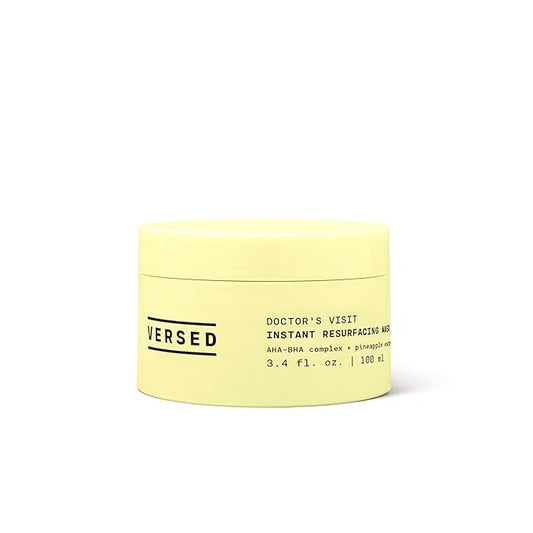 Versed Doctor’s Visit Exfoliating Face Mask, Jumbo - AHA BHA Facial Exfoliant, Pore Minimizer + Skin Resurfacing Enzyme Mask - Moisturizing, Smoothing + Brightening Vegan Skincare (3.4 Fl Oz)