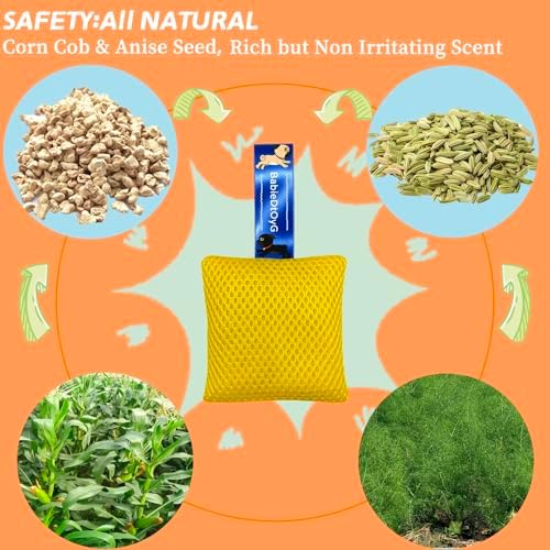 Dog Scent Training Kit with Squeaky Sound – Interactive Nose Work Toys for Dogs, Hide & Seek Scent Games | Mental Stimulation, Anxiety Relief & Obedience Training for All Ages (Yellow)