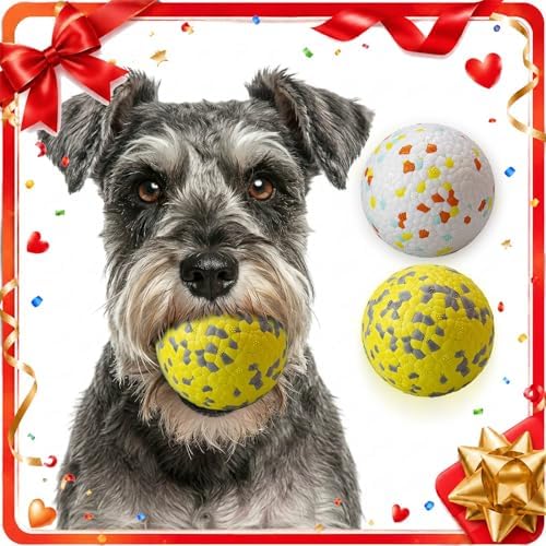 Dog Ball Toys Dog Tennis Ball for Aggressive Chewers Indestructible Bouncy Lightweight Water Toy Fetch Ball for Large Medium and Small Dog