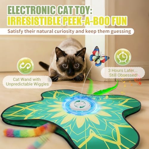 Interactive Cat Toys For Indoor Cats, Rechargeable Touch Automatic Cat Toy