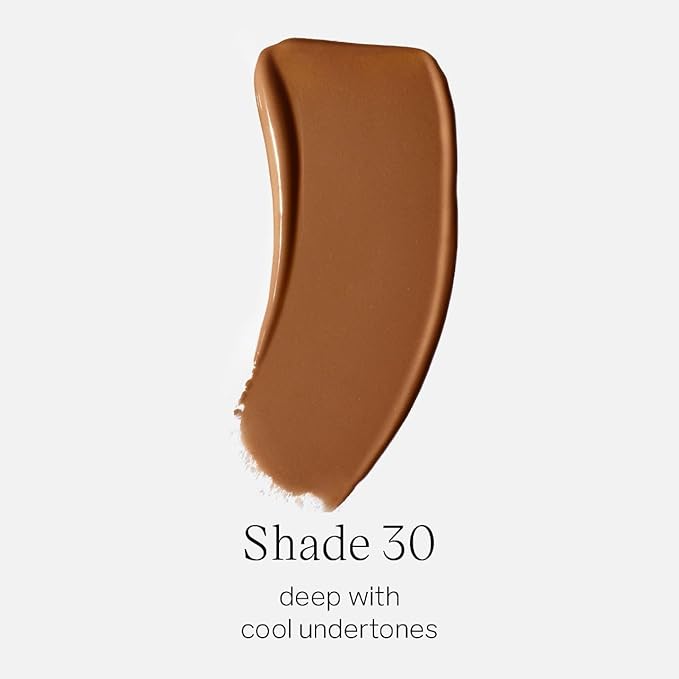 Saie Glowy Super Skin Tint Liquid Foundation - Weightless + Dewy Foundation with Lightweight Medium Coverage - Hydrating Face Makeup + Skin Care Serum Hybrid with Hyaluronic Acid - Shade 30 (1.01 oz)