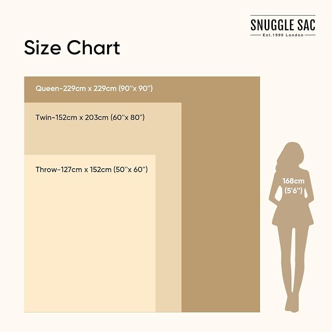Snuggle Sac Fluffy Bedding Blanket Twin Size, Soft Luxurious Knit Throws, Fuzzy Microfiber Blankets for Couch, Sofa, Bed, Cream Beige, 60x80 inches