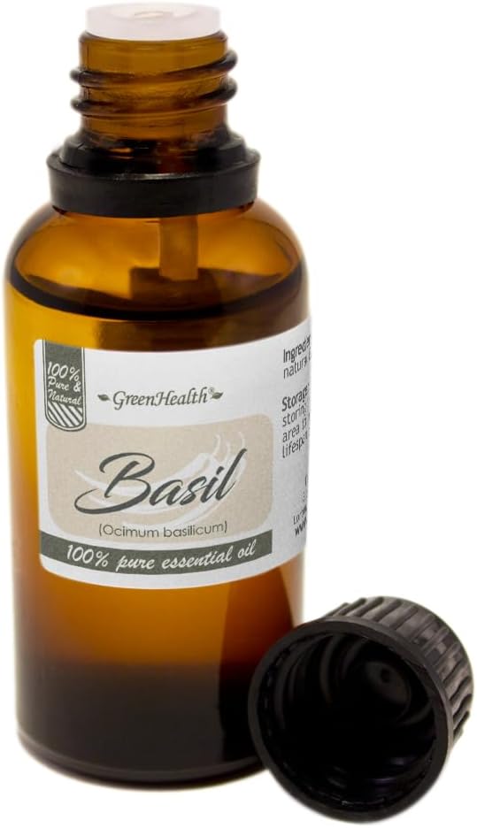 Basil Essential Oil 1 fl oz - (100% Pure & Uncut) - GreenHealth
