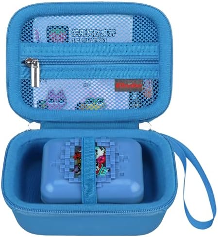 Elonbo Carrying Case for Bitzee Disney/Bitzee Magicals/Bitzee Interactive Toy Digital Pet, Bitzee Digital Virtual Toy Hard Travel Bag, Electronic Pets Toys Storage Cover Holder, Light Blue