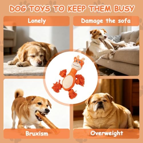 Plush Squeaky Chew Toy for Small Medium Large Dog,(Red Deer)