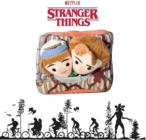 design LAB, Inc. Stranger Things Official Merchandise | Plush Nesting Toy for Dogs | Dustin & Eddie in Trailer | Cool Dog Toys Squeak and Hide for Indoor Interactive Play | Stranger Things Toys