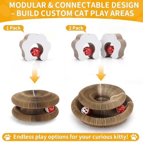 Magic Organ Cat Toy Foldable Cardboard Cat Scratcher, 1 Pack
