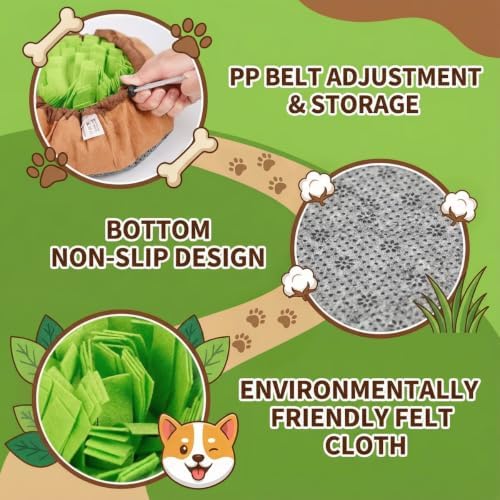 Casfuy Snuffle Mat for Dog Interactive Puzzle Dog Toy
