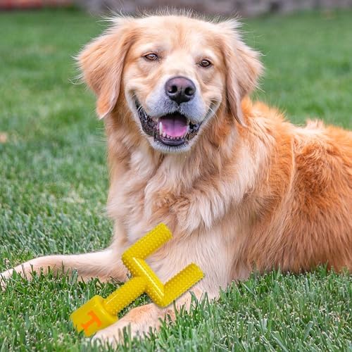 NCAA Tennessee Volunteers Mega-Chew Hard Nylon Bacon-flavored Dog Bone Football Goal-Post Chew Toy. Interactive, Tasty & Fun Dog Chew Toy. Indestructible, Strong, Tough & Durable Pet Chew Toys
