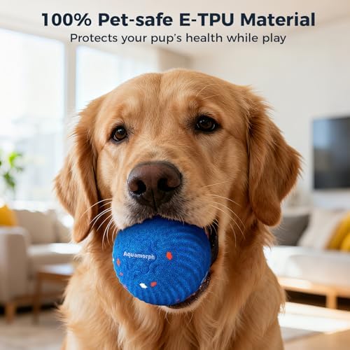 2-Pack Interactive Dog Toys, Smart Automatic Bouncing Vibrating Washable Dog Ball, Durable Pet-Safe E-TPU Material, Type-C Charging, Anti Boredom Dog Toys to Keep Them Busy for Medium & Large Dogs