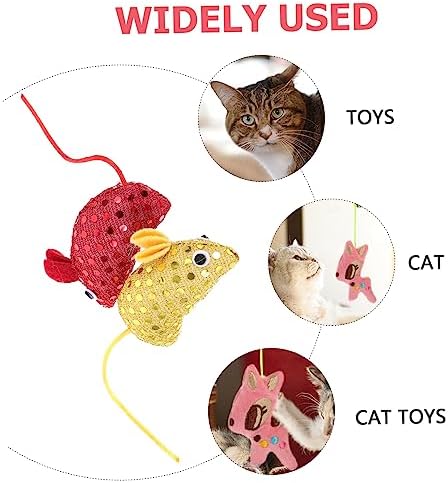 SUPVOX 4pcs Cat Mouse Toys Soft Cloth Mice for Kittens Interactive Chew Toys to Entertain Indoor Cats Lightweight Fun for Exercise