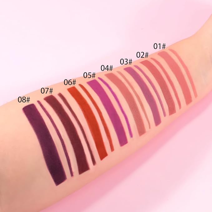 Gel Lip Liner Pencil for Women, Rose Wood Matte Long Lasting Lip Liner Lipstick 24 Hour, High Pigmented Lips Makeup Retractable Liners Waterproof Smudge Proof, Vegan & Cruelty-Free 04