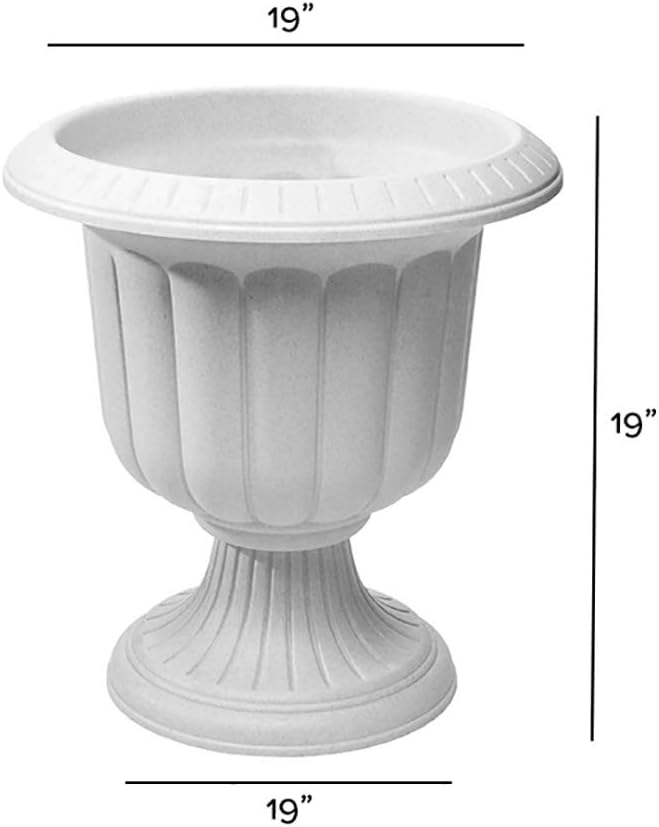 Root & Vessel Classic Urn Planter, Stone, 19-Inch
