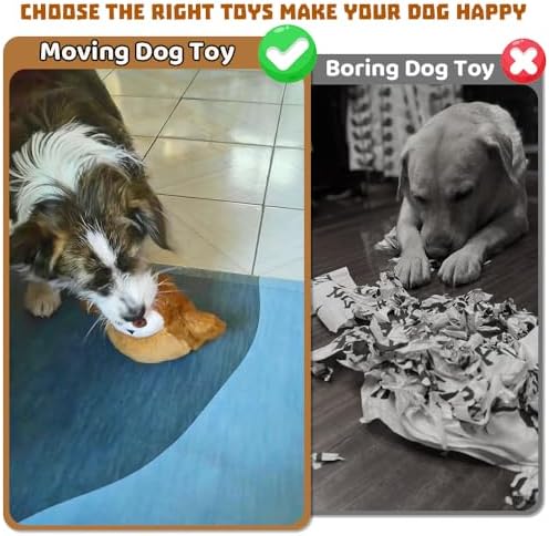 Interactive Dog Toys Rechargeable Moving Puppy Toys to Keep Them Busy, Touch Activated Puppy Toys, Puppy Dog Birthday Gifts, Electric Plush Entertainment Toy for Small & Medium Dogs