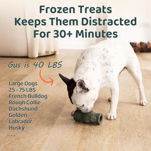 MENGJINGO 2-Pack Dog Treat Toy and Silicone Treat Tray for Dogs 25-75 lbs