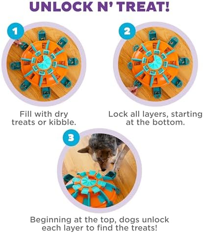 Outward Hound Nina Ottosson Tower of Treats Dog Toy Treat Puzzle, 12.5" | Level 4 Expert, 28 Hidden Treat Compartments, Multi-Level Challenge, Easy Clean, No BPA, Enrichment, Medium-Large Dogs