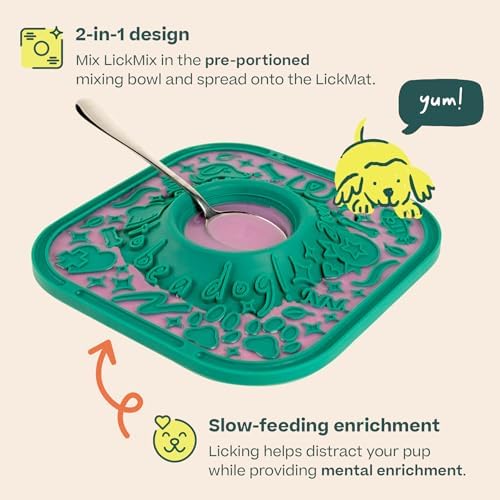 Woof LickMat, Slow Feeder Mat for Dogs, Lavender