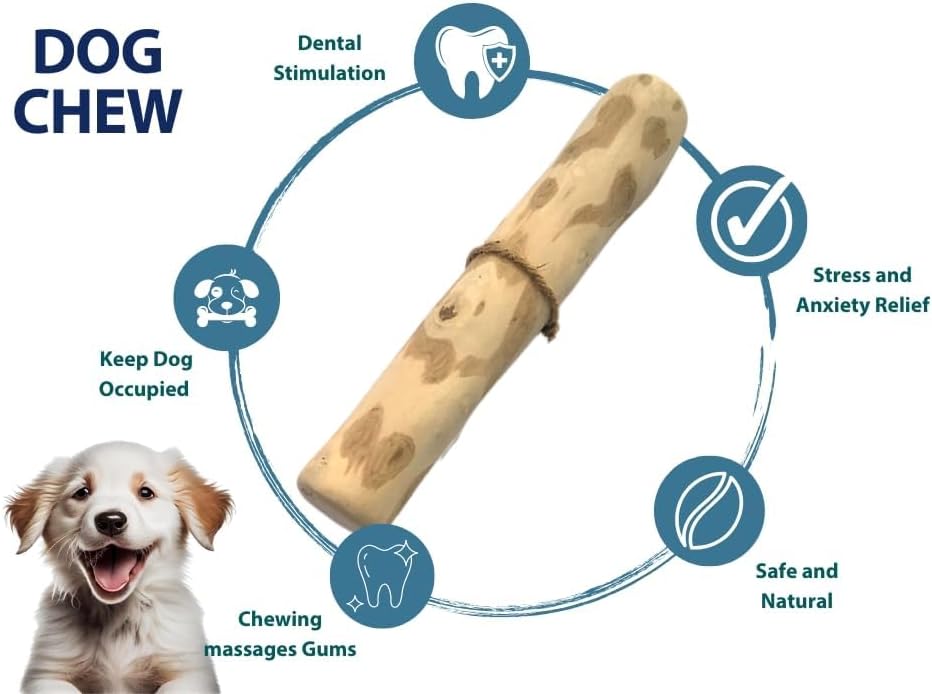 Coffee Wood Dog Chew Stick - Coffee Wood Stick for Your Pets - Non Toxic - Safe - Puppy Chew Toy for Teething - Made in Vietnam - 1 Pack/2 Pieces (Extra Large)