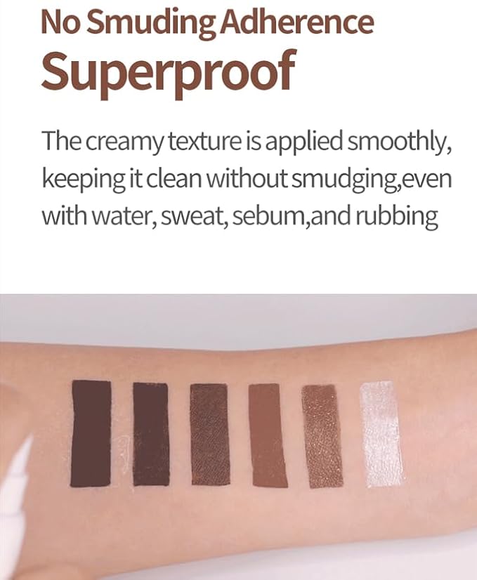 COSNORI Super Proof Fitting Gel Eyeliner 02 Black Brown - Smudge-Proof, Longwear Eyeliner Pencil, Soft Drawing 2mm Ultra-Slim Pencil, Waterproof, 0.004oz (0.13g)
