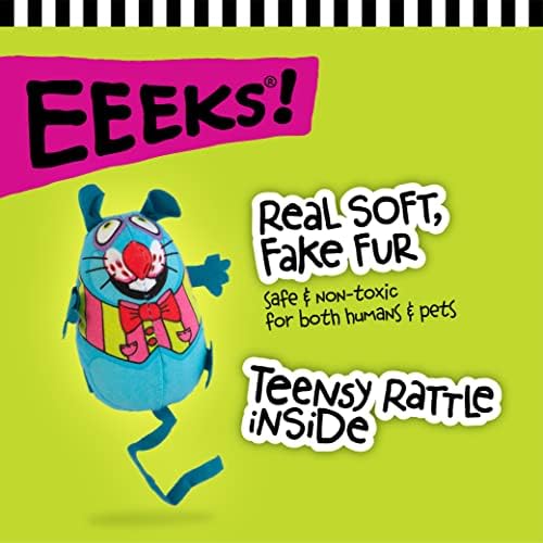 Bamboo Pet CAM650384 Fat Cat Kitty Hoots Eeeks Chic Catnip Toy, Multicolor