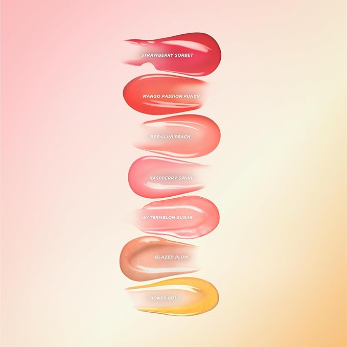 Gisou Honey Infused Hydrating Lip Oil, Nourishing Lip Moisturizer for Dry Lips, 0.27 fl oz (Glazed Plum)