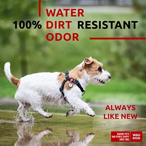 WAUDOG Waterproof Dog Harness with QR Code Tag & Metal Clasp